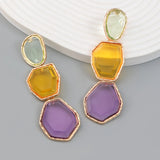 Colorful Multi-layer Resin Dangle Earrings