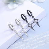 925 Silver Long Fringe Heart Shape Earrings Retro Party Anniversary Gift