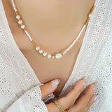 Freshwater Pearl Necklace Mixed Small Irregular Baroque Pearl Choker