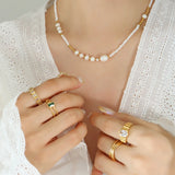 Freshwater Pearl Necklace Mixed Small Irregular Baroque Pearl Choker