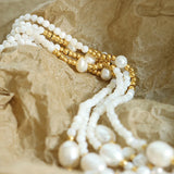 Freshwater Pearl Necklace Mixed Small Irregular Baroque Pearl Choker