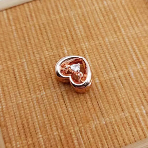 Radiant Heart Floating Zircon Charm Spring Jewelry