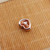 Radiant Heart Floating Zircon Charm Spring Jewelry