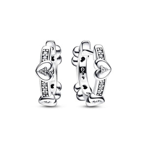 100% 925 Silver Wavy Heart Earrings DIY Jewelry Gift