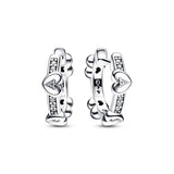 100% 925 Silver Wavy Heart Earrings DIY Jewelry Gift