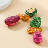 Colorful Resin Earrings for Women - Holiday Party Jewelry