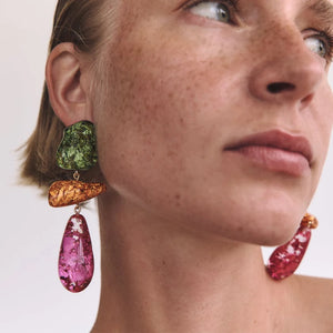Colorful Resin Earrings for Women - Holiday Party Jewelry