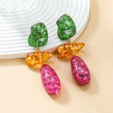 Colorful Resin Earrings for Women - Holiday Party Jewelry