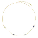 Micro Pave CZ Evil Eye Charm Pendant 925 Sterling Silver Chain Women Necklace