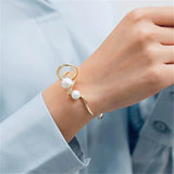 Metal Pearl Bracelet Retro Party Jewelry