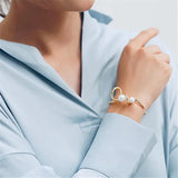 Metal Pearl Bracelet Retro Party Jewelry