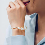 Metal Pearl Bracelet Retro Party Jewelry