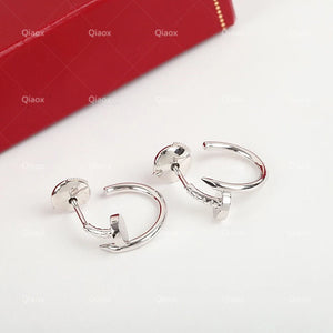 Sterling Silver Nail Earrings for Women