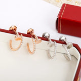 Sterling Silver Nail Earrings for Women