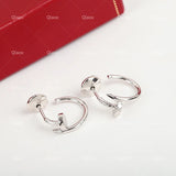 Sterling Silver Nail Earrings for Women