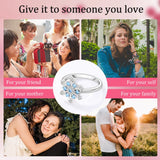 Zircon Eye 925 Silver Rings Anniversary Engagement