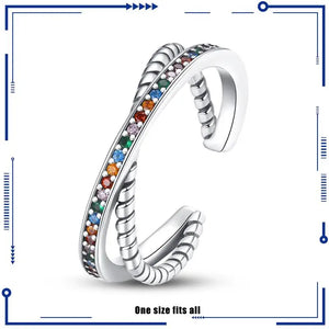 Zircon Eye 925 Silver Rings Anniversary Engagement