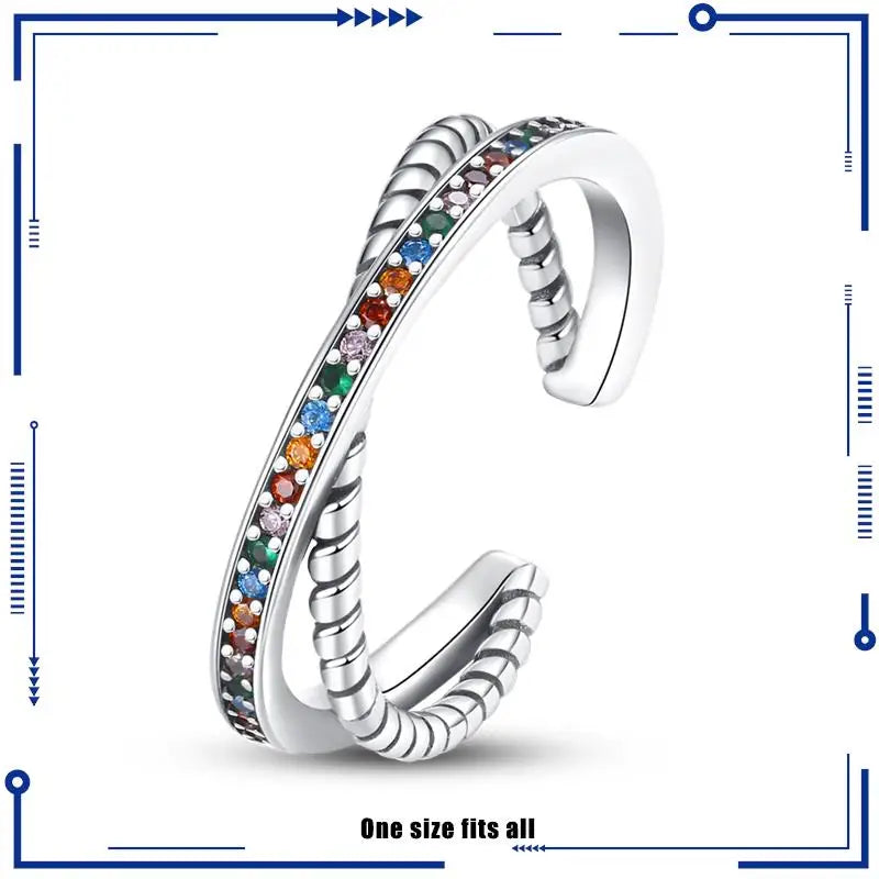 Zircon Eye 925 Silver Rings Anniversary Engagement
