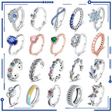 Zircon Eye 925 Silver Rings Anniversary Engagement