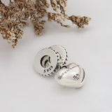 925 Silver Love Heart Pendant Charms for Bracelets