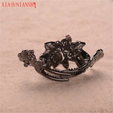 Alloy Hairpins Crab Claw Clip With Crystal Flower Vintage Hair Clip