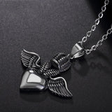 Crown Heart Pendant Gothic 316l Stainless Steel Chain Necklaces For Men