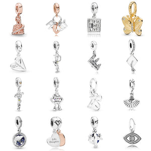 925 Sterling Silver Western Denim Butterfly Pendant