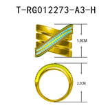 Glossy Zircon Ring for Women Bohemian Beach Jewelry