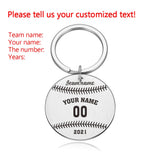 Baseball Team Stainless Steel Keychain
