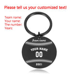 Baseball Team Stainless Steel Keychain