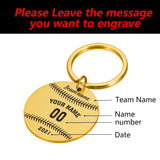 Baseball Team Stainless Steel Keychain