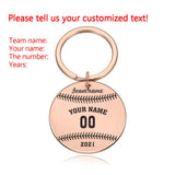 Baseball Team Stainless Steel Keychain