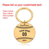 Baseball Team Stainless Steel Keychain