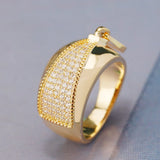 Zipper Style Cubic Zircon Finger Ring Charm Jewelry