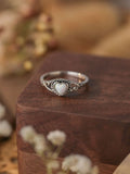 Heart Shape Australian Treasure Ring S925 Sterling Silver with Diamonds