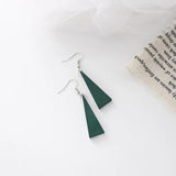 Mint Green Mori Earrings Geometric Long Pearl Tassel Flower Stud Earrings