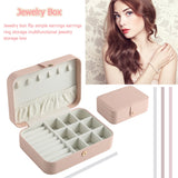 Portable Jewelry Box Organizer Display Travel Case