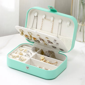 Portable PU Jewelry Box Organizer Travel Jewelry Case