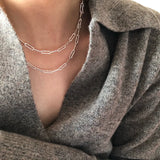 925 Silver Chain Necklace Twisted Yellow Fine Jewelry Gift
