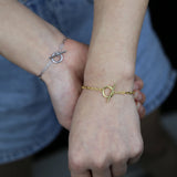 925 Silver Plated Paper Clip Chain Choker Necklace & Bracelet Set