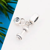 925 Sterling Silver Sports Equipment Charm Pendant Beads