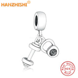 925 Sterling Silver Sports Equipment Charm Pendant Beads