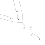 925 Silver Star Y Shape Layered Necklaces for Women
