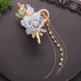 Retro Flower Butterfly Tassel Crab Hair Clip Metal Hair Claw Pearl Shark Clip