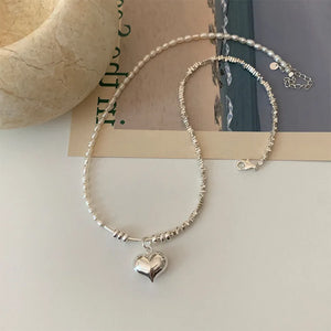 Heart-shaped Freshwater Pearl Necklace for Women