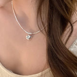 Heart-shaped Freshwater Pearl Necklace for Women