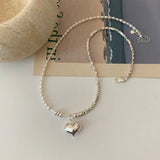 Heart-shaped Freshwater Pearl Necklace for Women