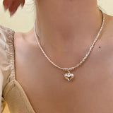 Heart-shaped Freshwater Pearl Necklace for Women