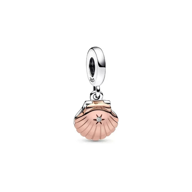 925 Sterling Silver Padlock Heart Pendant Charms Beads for Bracelet