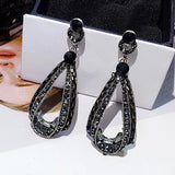 925 Silver Needle Earrings with Crystal